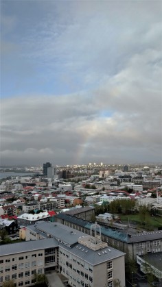 Rainbow from Hallgrímskirkja